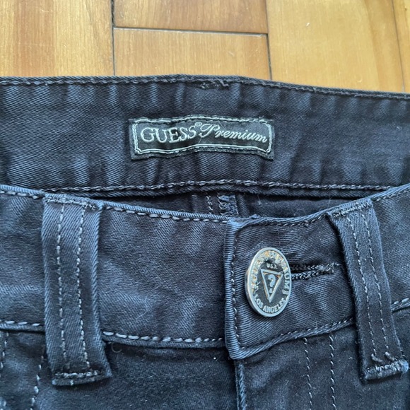 Guess Premium Daredevil Bootcut Jeans Black Low Rise Size 27 E#WB0157D02D0 - Picture 3 of 8